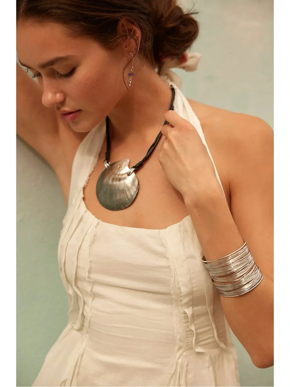 Free People Ethereal Romantic Billowy Halter Mini Dress Summer Sand Fairy Small